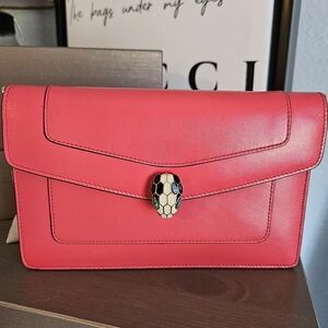Bvlgari Calfskin Serpenti Forever -Pink/Coral